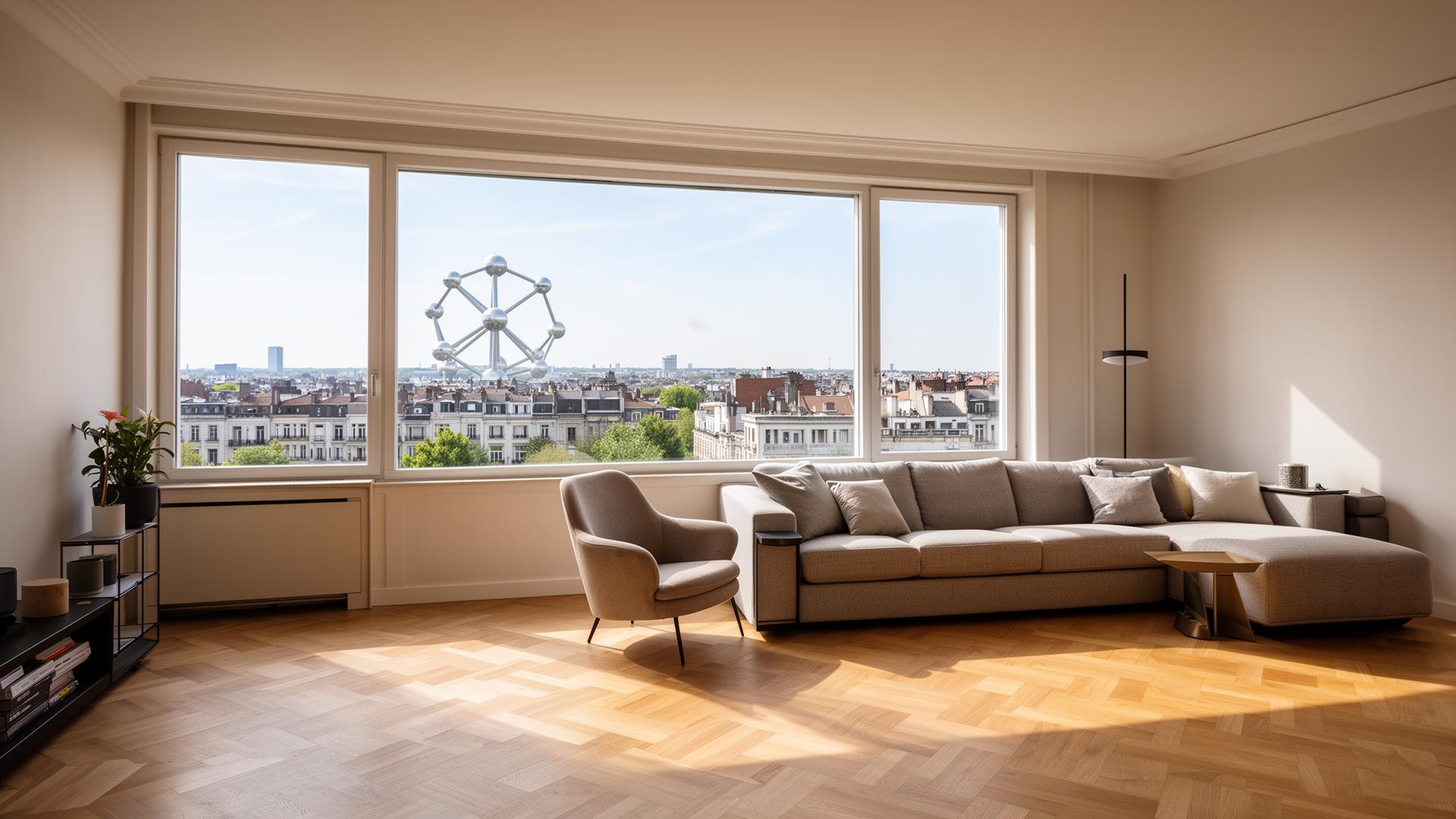 Appartement lumineux à Laeken avec vue sur l'Atomium